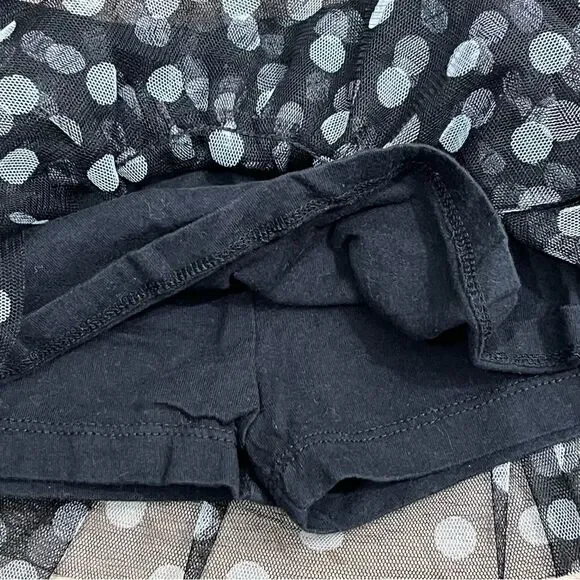 Falls Creek Kids Baby Girl Black with White Polka Dots Skort Size 12M - Picture 2 of 4